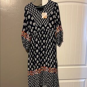 Chicwish Black and White Long Sleeve Dress